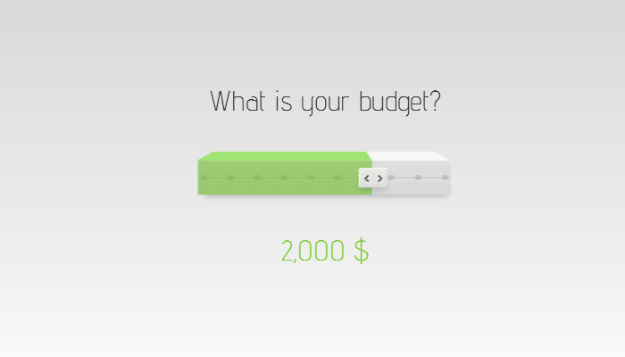 html5 input slider range 3d effect budget price