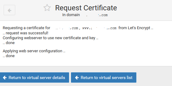 Successfully Request and Install Let's Encrypt SSL Certificate