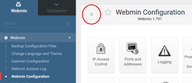 Configuration For Module Webmin Configuration