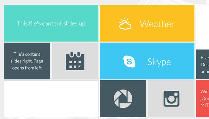 custom css3 animated windows win8 metro flat ui
