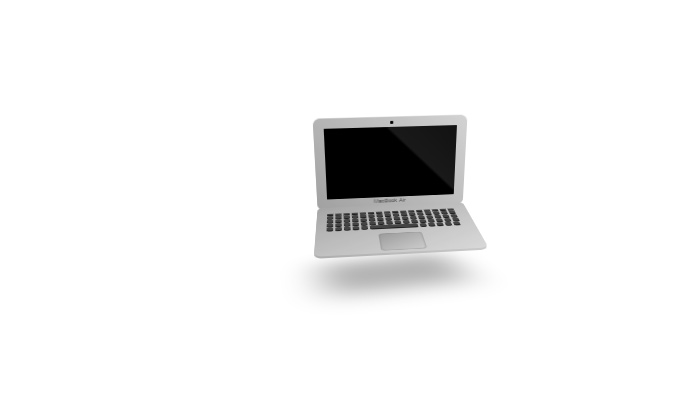 simple css 3d design macbook air laptop