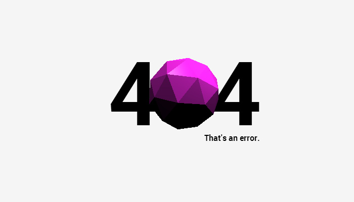404 3d orb rotating animation effect
