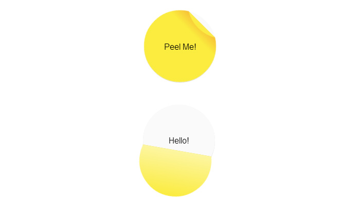 css3 pure animated sticker peel effect