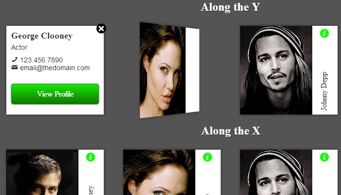 3d css3 profile vcard badges effect animated ui open source