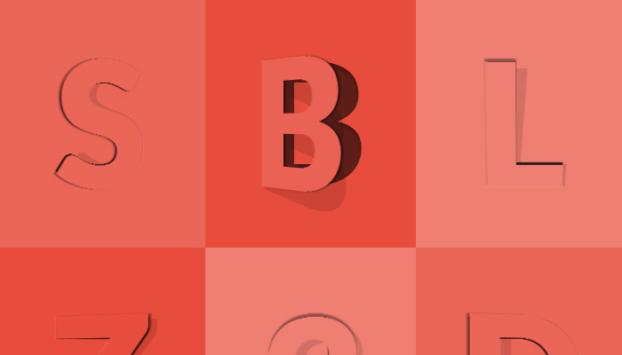 open text animated shadow popout paper effect