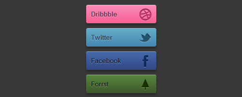 Amazing CSS3 Social Buttons