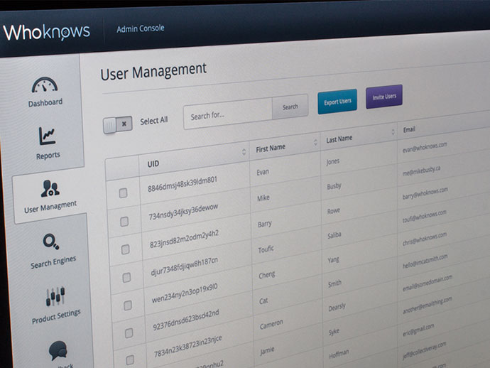 Admin Console Full View
