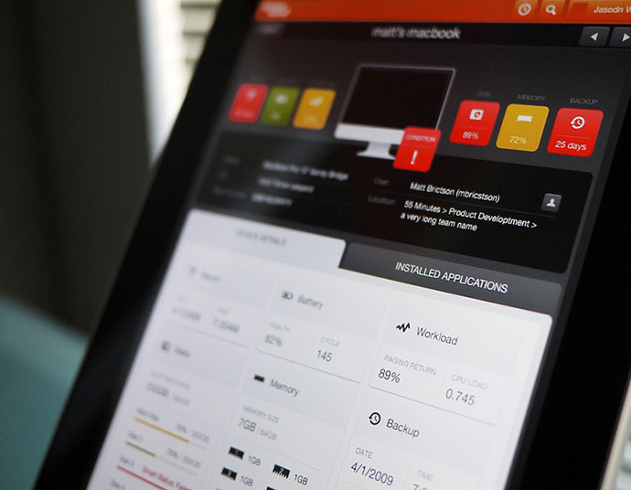 Dashboard stats - iPad - UI/UX/iOS